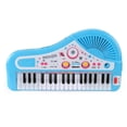 thumbnail image 1 of Piano Electrónico Portátil para Niños con Micrófono, 37 Teclas, 24 Melodías, 8 Percusiones y 4 Efectos de Sonido, Ideal para Aprendizaje Musical, Color Azul (Sin Baterías), 1 of 6
