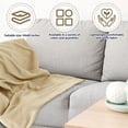 thumbnail image 6 of 24 Pcs Fleece Throw Blankets Bulk 50 x 60 in Outdoor Wedding Guest Gifts Soft Lightweight Sleepover Party Lap Blankets Pet Sofa Couch Home Office Donation Homeless (Khaki), 6 of 12
