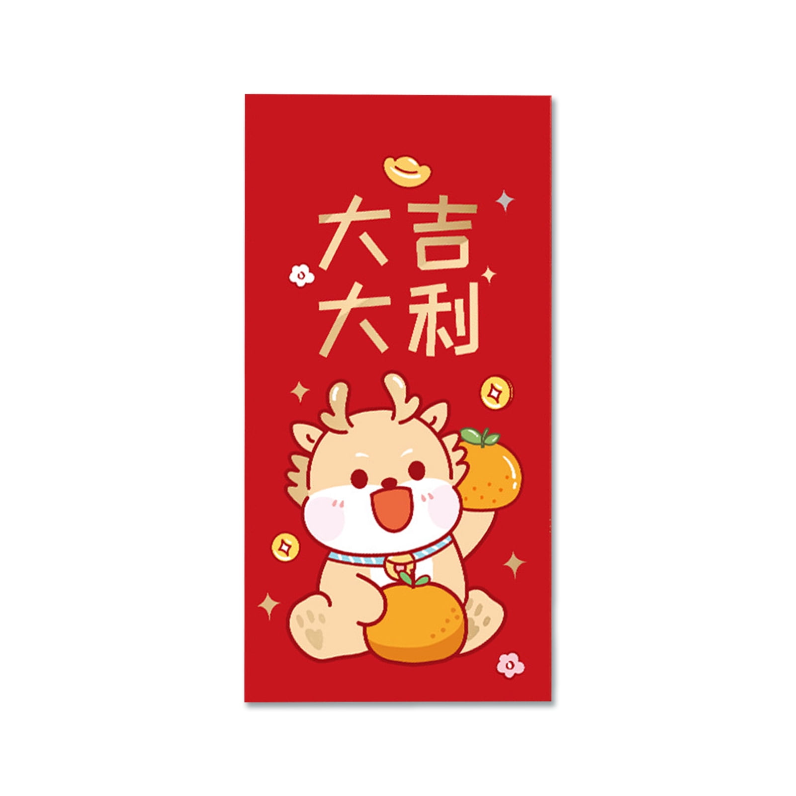 6pcs Red Envelope Chinese New Year 2024 Lucky Purse Gifts for Kids and  Adults Dragon Year Gifts Ornaments 