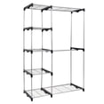 thumbnail image 4 of Costway Closet Organizer Storage Rack Portable Wardrobe Garment Hanger Double Rod Shelf, 4 of 5