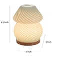 thumbnail image 6 of Better Homes & Gardens 150mL Cool Mist Mini Swirl Lamp Ultrasonic Diffuser Mushroom, White, 6 of 6