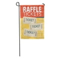 thumbnail image 1 of JSDART Orange Admettre Tombola Billets Trois Jaune Entrée un Signe Dessin Gratuit Drapeau de Jardin Décoratif Drapeau Maison Bannière 12 X 18 Pouces, 1 of 2