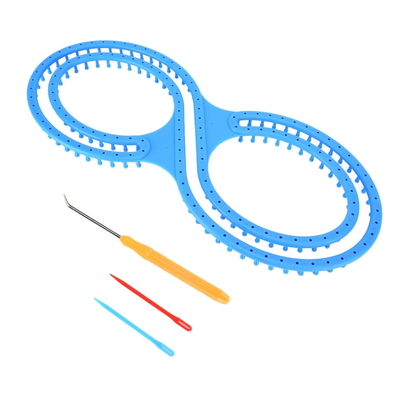 20pcs Loom Knit Hook Set, Crochet Needle Hook Kit, 8pcs Blue Knitting Loom  Hooks With 12pcs Colorful Plastic Sewing Needles For Knitting Looms Knittin