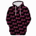 thumbnail image 5 of Sudadera con capucha rosa para mujer, sudadera con capucha con estampado de dibujos animados de Barbie, ropa deportiva de manga larga para primavera y otoño, ropa para niñas, sudadera informal holgada, 5 of 5