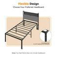 thumbnail image 6 of Zimtown 12 inch Twin Size Bed Frames Heavy Duty, Metal Platform Bed No Box Spring Needed, Black, 6 of 9