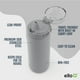 thumbnail image 2 of Botella de agua Ello Cooper Kids 530 ml de acero inoxidable gris, 2 of 7