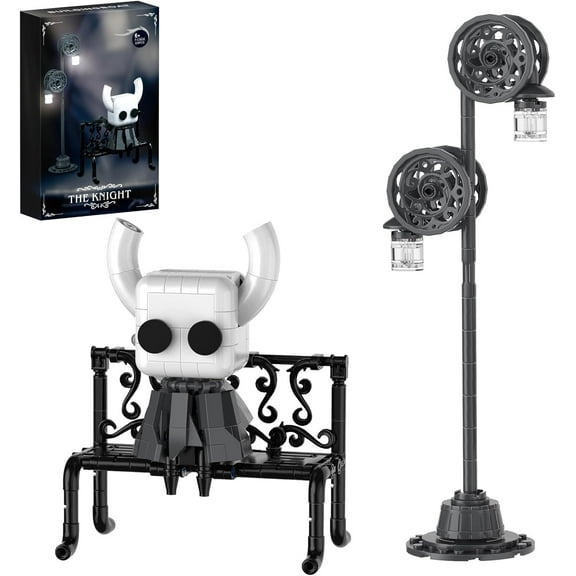 Honchoes The Knight Building Set with Lights Compatible with Lego Halloween Home Decor Gift for Adults Boys Girls 329 Pcs