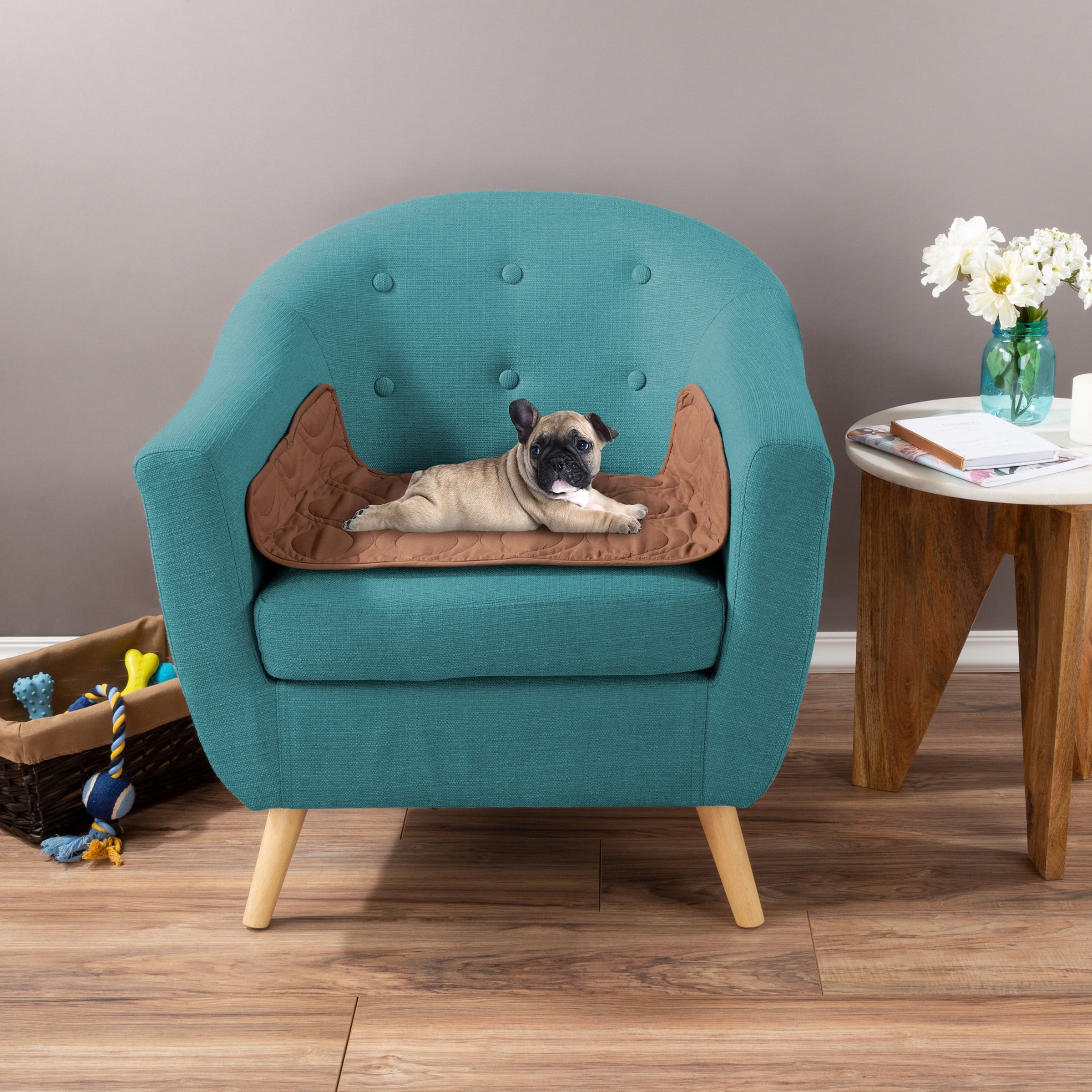 100 Waterproof Pet Furniture Protector Pad 27x17 by PETMAKER (Brown