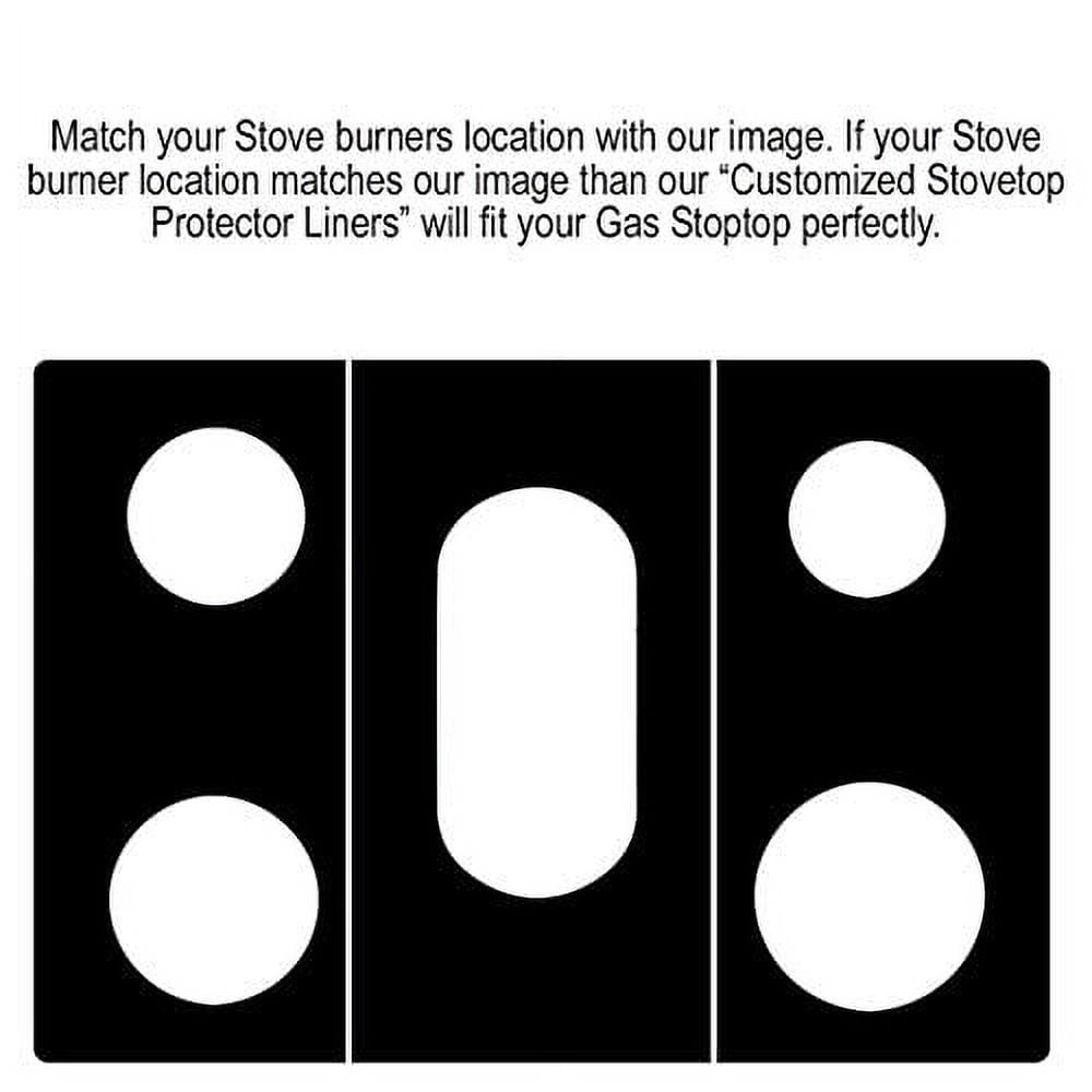 Whirlpool Stove Protector Liners - Stove Top Protector for Whirlpool Gas Ranges - Customized - Easy Cleaning Stove Liners for Whirlpool Model WGG755S0BE06