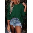 thumbnail image 1 of Women's Green Smocked Wrist Shift Top, 1 of 5