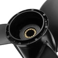 thumbnail image 6 of 10 x 13 Marine Outboard Propeller compatible for Evinrude Johnson 15-35 horsepower 778863 / 175191 Aluminum Alloy Black 14 Spline Tooth Propeller, 6 of 6