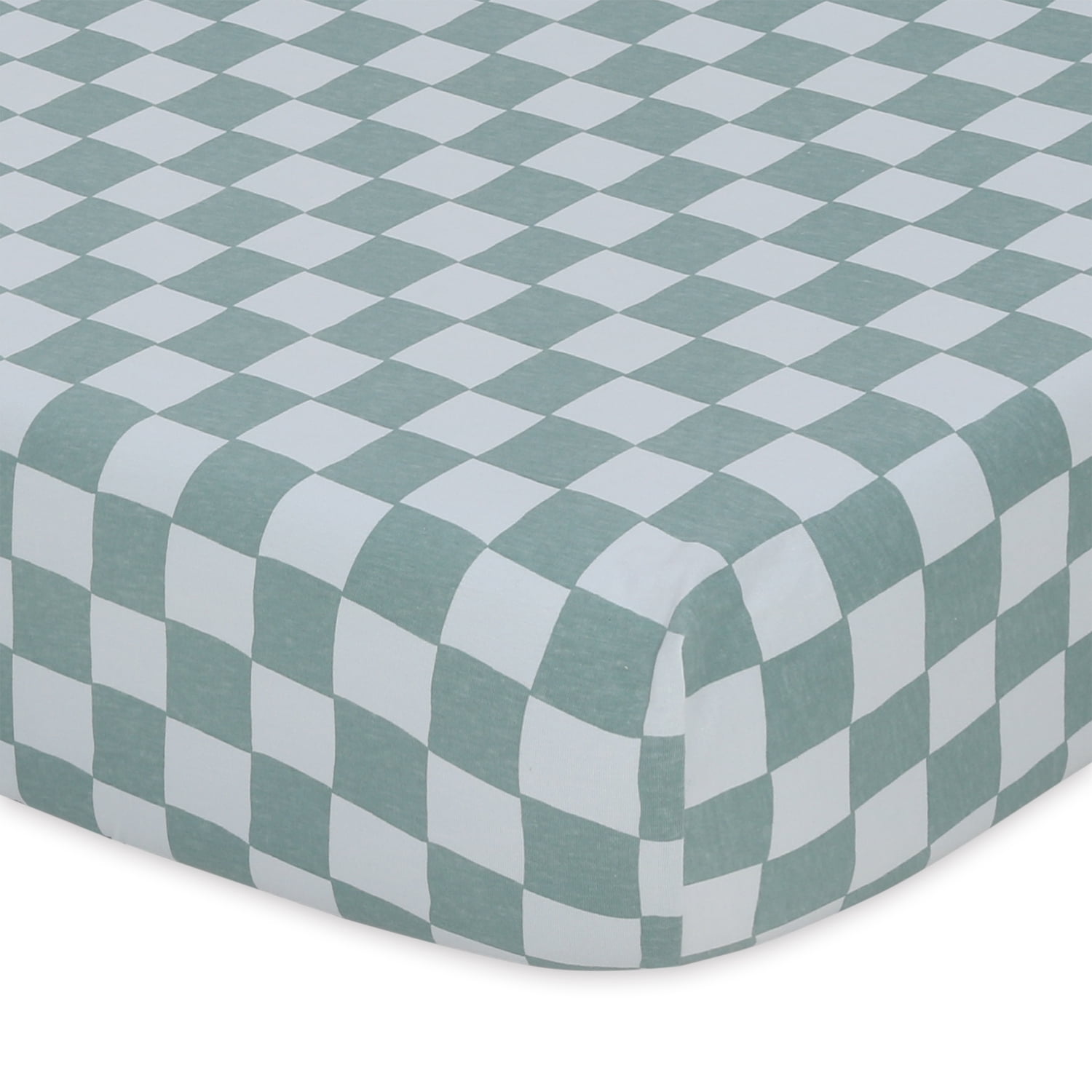 The Peanutshell Cheerful Check Organic Cotton Jersey 4 Pack Fitted Crib Sheets