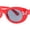 Red - Black, variant on Girls Child Size Butterfly Deco Oval Mod Cat Eye Plastic Sunglasses Orange - Black