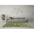 thumbnail image 3 of Ahgly Company Indoor Rectangle Geometric Turquoise Blue Traditional Area Rugs, 6' x 9', 3 of 4