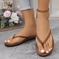 thumbnail image 6 of RKSTN Womens Flip Flops Flats Thong Sandals for Women Round Open Toe Casual Versatile Home Outdoor Slides for Women, 6 of 7