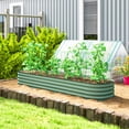 thumbnail image 2 of Outsunny Jardinière Surélevée Galvanisée, 7,9 x 2 x 1 Pi, Vert, 2 of 10