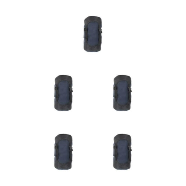 yingyy 1/2/3/5 Sac de Compression en Nylon à Cordon Sac de Voyage Rangement Extérieur Gain de Place Équipement Camping Alpinisme Escalade Bleu Foncé/s 5 Pcs