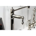thumbnail image 4 of Kingston Brass KS3706AL Restoration Deck Mount Pot Filler Faucet, Polished Nickel, 4 of 8