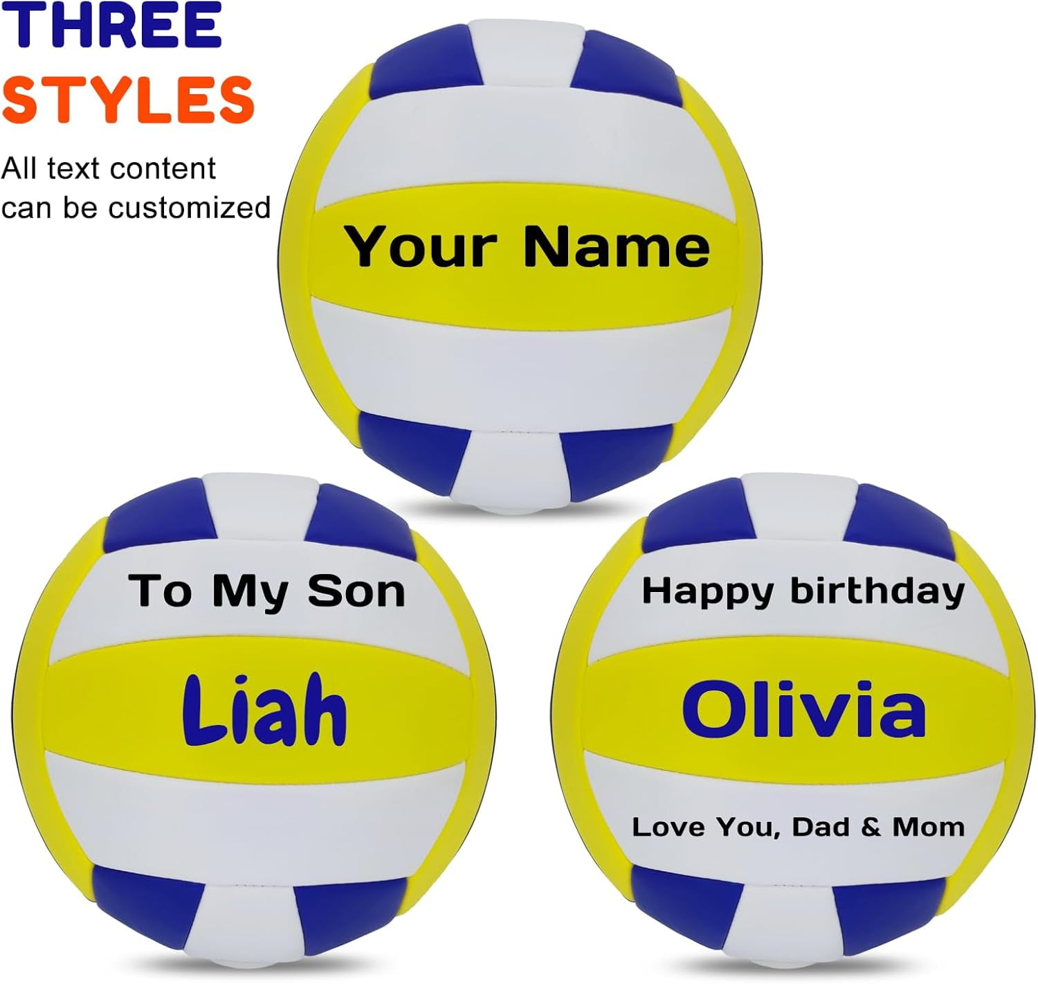 Customized Volleyball Ball Size 5, Personalized Volleyball Gift with Name or Message - Indoor Outdoor Volleyball Ball with Pump