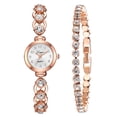 thumbnail image 2 of Gobestart 2pcs/Set Fashion Simple Dial Steel Strip Watch Full Diamond Bracelet, 2 of 2