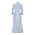 thumbnail image 5 of VgaVtl Blue Dresses for Women Under $10 Shirt Dress Long Sleeve Womens Dresses Maxi Striped Lapel Button Dresses, 5 of 6