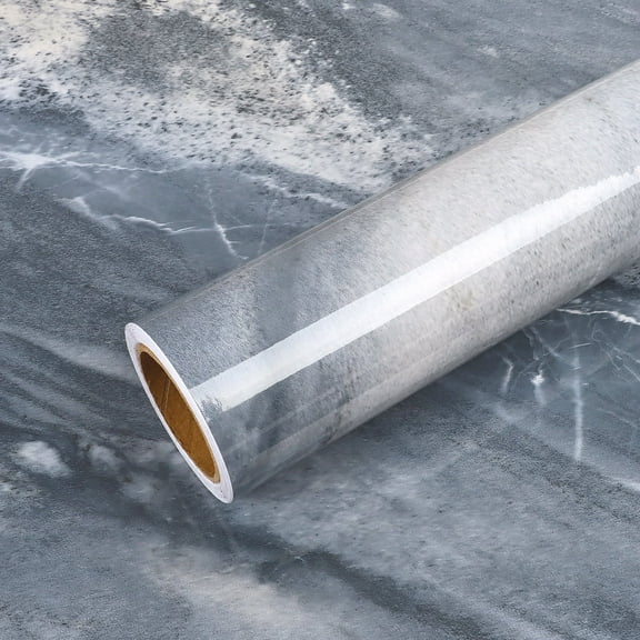 VEELIKE Blue Marble Contact Paper for Countertop Waterproof Peel and Stick Marble Wallpaper for Kitchen Self Adhesive Wall Paper for Wall Removable Vinyl Roll for Bedroom Cabinets 15.7"x118"