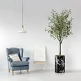 thumbnail image 2 of Artificial Tree in Modern Marble Effect Planter, Fake Olive Silk Tree for Indoor and Outdoor Home Decoration - 60" Overall Tall (Plant Pot Plus Tree), 2 of 5