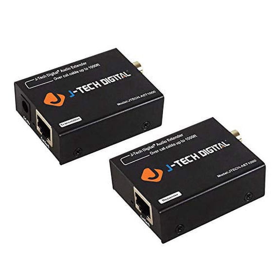 J-Tech Digital J-Tech Digital Optical/Coaxial Digital Audio Extender/Converter Over Single Cat5E/6 Cable (Poc) Up To 990? (300M) For Dolby Digital, Dts 5.1, Dts-Hd, Pcm [Jtech-Aet1000] Computer_Compo