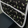 thumbnail image 3 of Rose Microwave Oven Cover, Rosebuds with Stems and Leaves on Dark Toned Background Feminine Themes, Water Resistant Organizer with Pockets for Kitchen, 36" x 12", Pale Green Black, by Ambesonne, 3 of 4