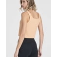 thumbnail image 5 of Real Essentials 5 Pack: Women’s Square Neck Ribbed Crop Tank Tops – Racerback Workout, Gym & Casual Shirts, 5 of 8