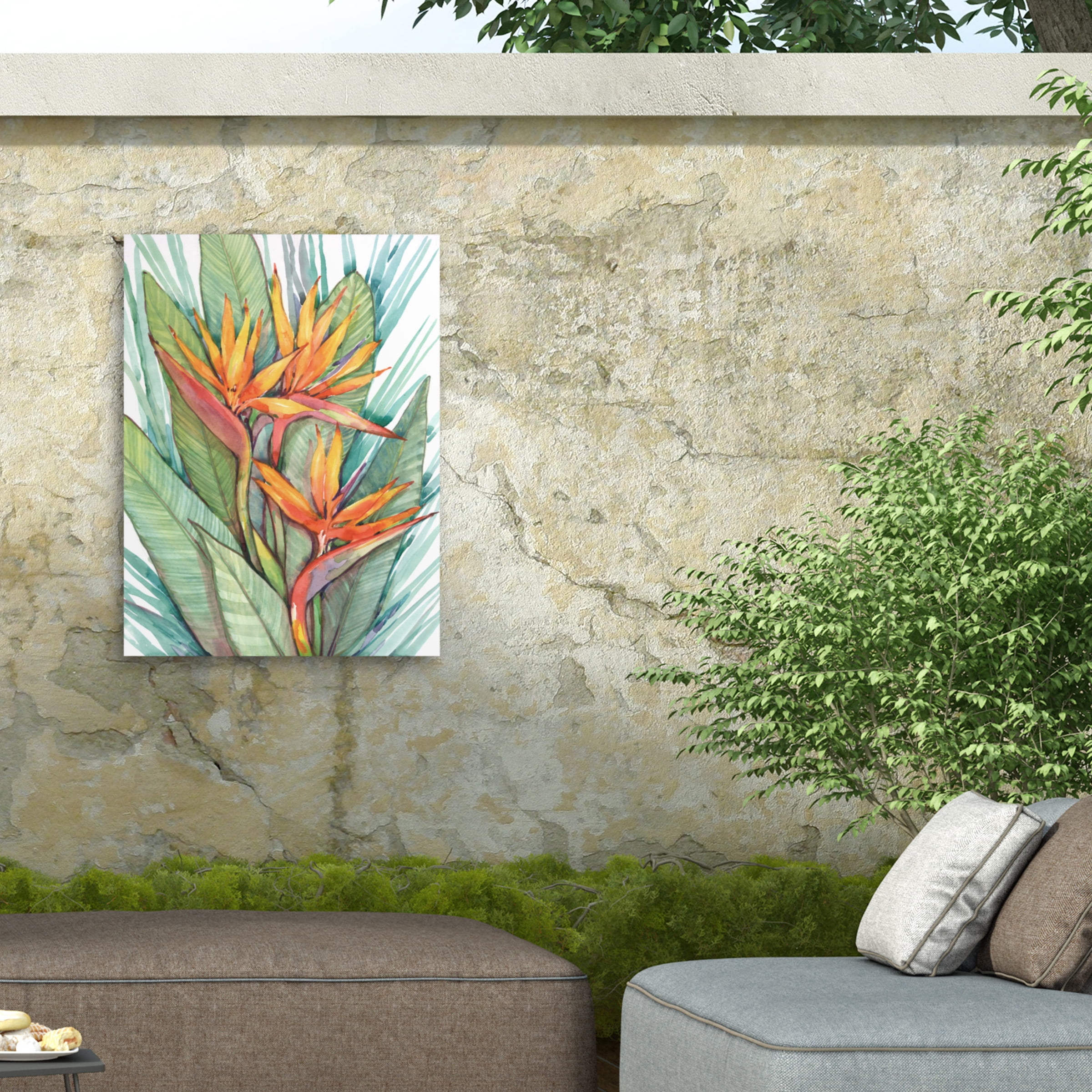 Tim O'Toole 'Tropical Botanical Paradise II' Outdoor Canvas 32x24