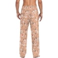 thumbnail image 2 of Orange Wildflowers Ghost Pajama Pants, Men's Lounge Pants Light with Drawstring and Pockets, Christmas New Year Birthday Father's Day Gifts, Small, 2 of 7