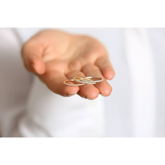 Stackable Wedding Band Promise Ring Engagement Wedding Band 0.25 Carat