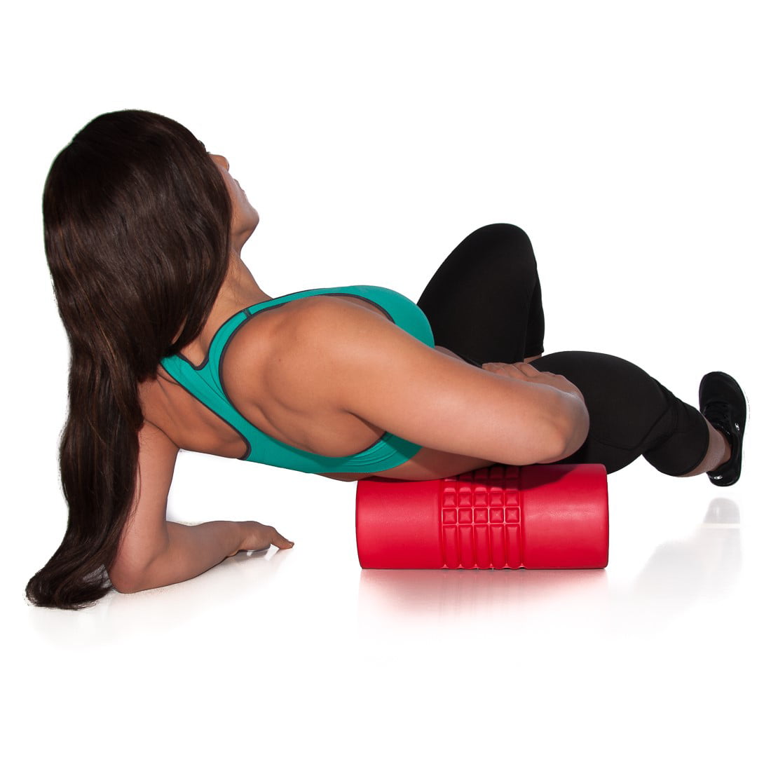 High Density Massage EVA Foam Roller Grid Deep Firm Tissue Leg Muscle Gym Yoga 