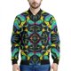 thumbnail image 4 of Chaqueta con cremallera con patrón psicodélico abstracto para hombre, chaqueta holgada informal de manga larga con estampado 3D colorido para otoño, ropa de calle, 4 of 5