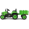 thumbnail image 4 of Costway Tractor para niños de 12 V con remolque, cargador de tierra, control remoto y luces LED, 4 of 5