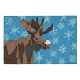 thumbnail image 2 of FRONTPORCH 1860/03 MOOSE & SNOWFLAKE BLUE - 20"X30" Area Rug by Trans-Ocean, 2 of 2