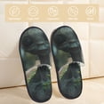thumbnail image 2 of Bixox Men's Women's Cute Saucerman With Big Eyes Patterned Plush House Slippers, Memory Foam Slippers, Indoor and Outdoor Warm Plush Bedroom Shoes, Soft Flat Sole, Comfortable and Non-slip, 2 of 5