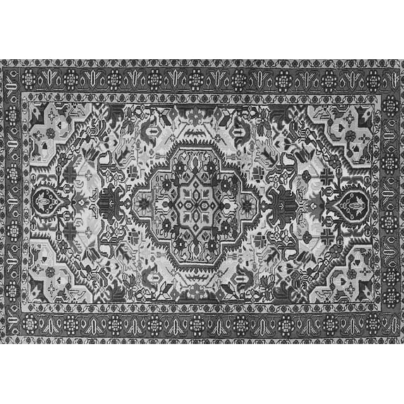 Ahgly Company Indoor Rectangle Persian Gray Traditional Area Rugs, 2' x 3'