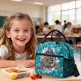 thumbnail image 4 of Xoenoiee Turtle Jellyfish Fish Print 3 PCS Kids Backpack Elementary Preschool School Bag with Lunch Box Pencil Case Set for Boys Girls Lightweight Bookbag Large Capacity Travel Daypack Rucksack, 4 of 6