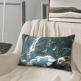 thumbnail image 6 of Binfone Turtle In Jungle Waterfall Standard Size Pillowcase, Long Staple Pure Cotton Envelope Closure Pillow Cover (Pillow core not included),20"x30", 6 of 7