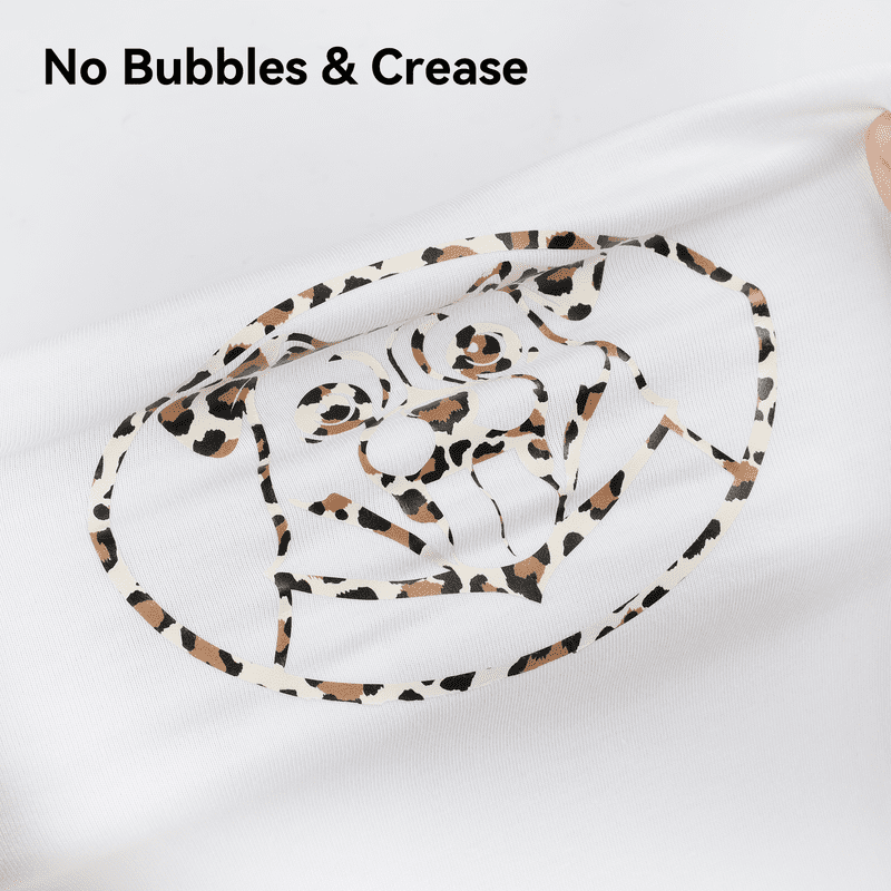 HTVRONT Heat Transfer Vinyl Rolls-12" x 4ft for Shirts, Iron on Vinyl for All Cutting Machine-Easy to Cut & Weed for Heat Transfer Design-Leopard