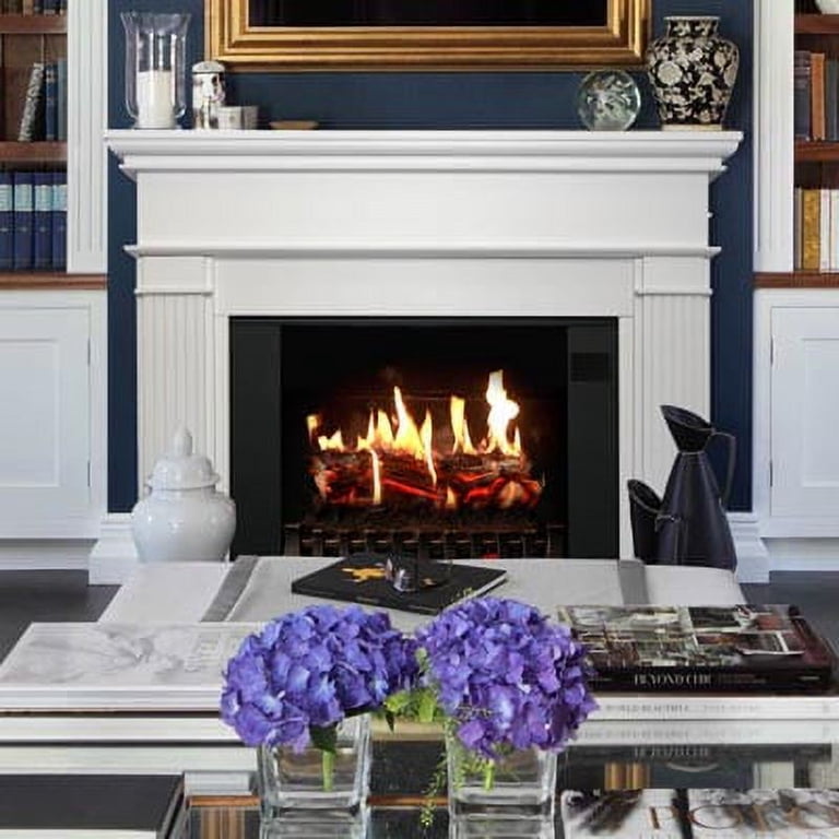 MagikFlame Electric Fireplace with Mantel - Morpheus White - 30 Flames,  Compact Freestanding, 5,200 BTU Heater, Crackling Log Sound, Bluetooth, App  - New York, Chicago, San Francisco, Los Angeles - Walmart.com