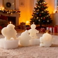thumbnail image 6 of JDH 4PCS Christmas Mold Christmas Gingerbread Man Silicone Mold Candle Ornament DIY Making Candles Wax Soap Desserts Cookies Chocolate Baking Epoxy Resin Casting Home Themes Decor Handmade Gift, 6 of 9