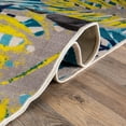 thumbnail image 5 of World Rug Gallery Contemporary Tropical Floral Leaves Non Slip Area Rug - BLUE 7'10"x10', 5 of 8
