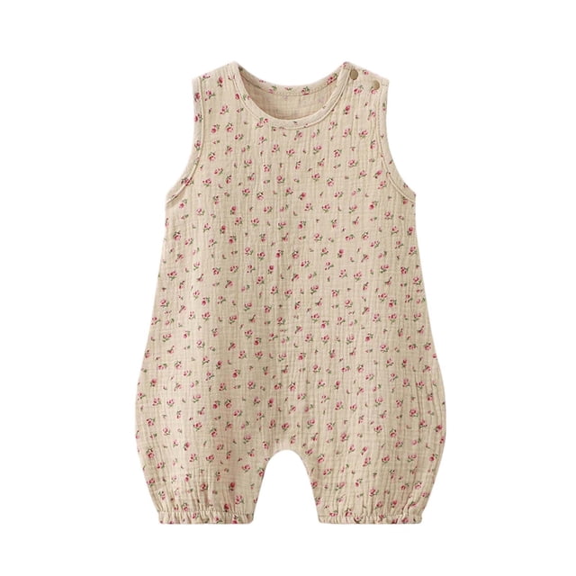 Vestido Corto de Verano Bebé sin Mangas Floral-Impresión Delgado Pijamas Camisa de Noche, Bebé Pijamas de Seda para Niñas