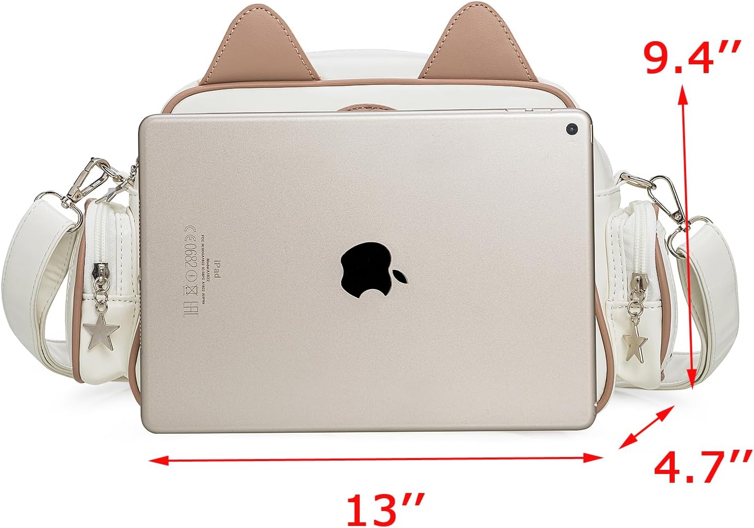 Kwuty Kawaii Ita Bag Backpack Crossbody Bag Cat Shoulder Bags Multi-Purpose Pin Display with Insert