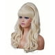 thumbnail image 4 of Disfraz de peluca Rugelyss, larga y ondulada, rubia con flequillo para mujer de los 80, 4 of 9