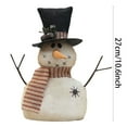 thumbnail image 3 of Handmade Christmas Sitting Snowman Indoor Decorations Animated Xmas Snowman Plush Presents Holiday Party Gift Tabletop Christmas Decorations 10.6 Inchs, 3 of 6