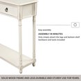 thumbnail image 6 of Hassch Console Table Sofa Desk Entryway Table with 3 Drawers and Shelf, Antique White, 6 of 10